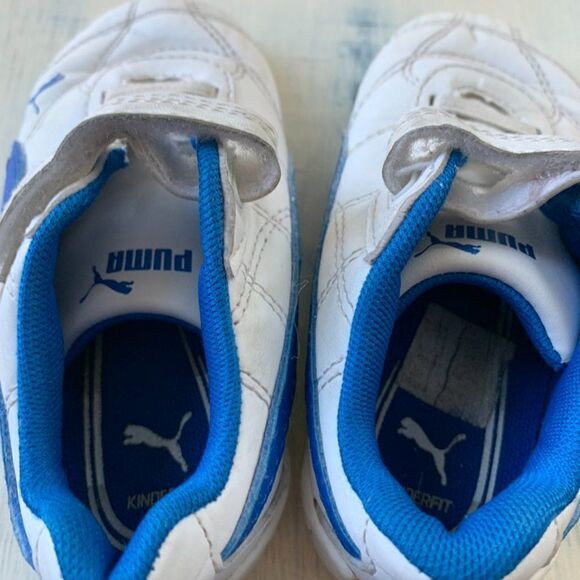 Puma Velcro Sneaker Blue Boys Size 6 - Picture 6 of 7